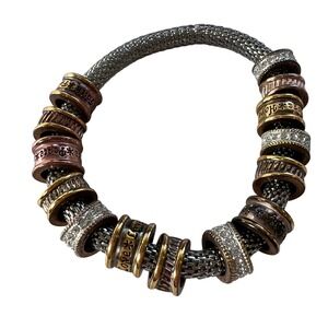 Bradford Exchange Nature's Healing Touch Woven Copper Charm Bead Bracelet